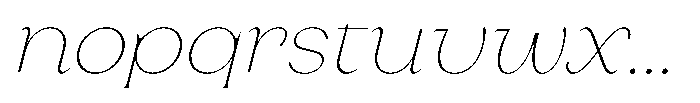 Laviossa Nova Thin Italic Font LOWERCASE