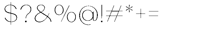 Laviossa Nova Thin Font OTHER CHARS