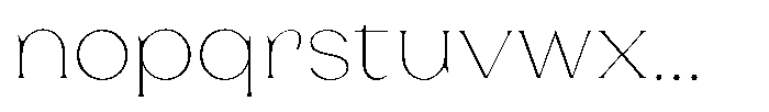 Laviossa Nova Thin Font LOWERCASE