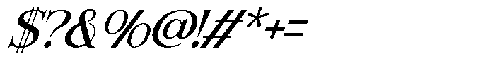 Lawthis Oblique Font OTHER CHARS
