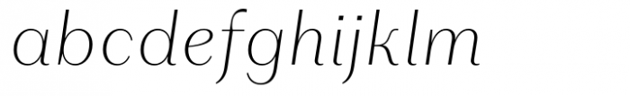 Layfort Extra Light Italic Font LOWERCASE