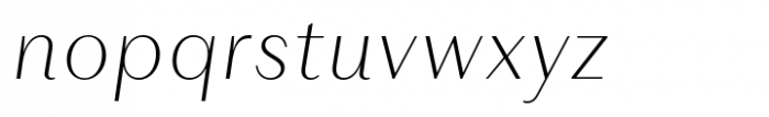Layfort Extra Light Italic Font LOWERCASE