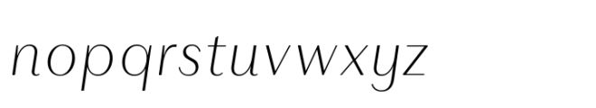 Layfort Extralight Italic Font LOWERCASE