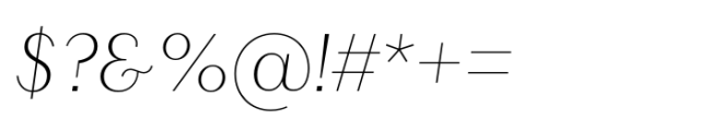 Layfort Plain Extralight Italic Font OTHER CHARS