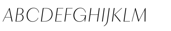 Layfort Plain Extralight Italic Font UPPERCASE