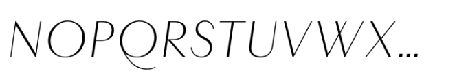 Layfort Plain Extralight Italic Font UPPERCASE