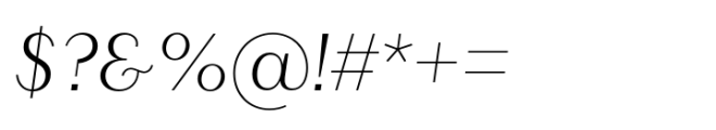 Layfort Plain Light Italic Font OTHER CHARS