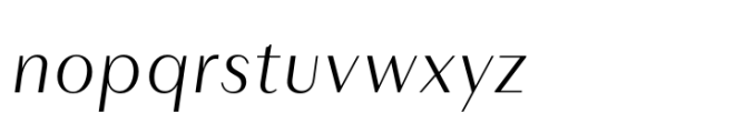 Layfort Plain Light Italic Font LOWERCASE