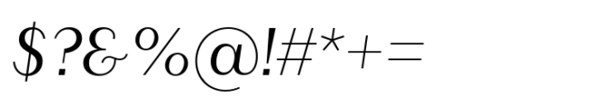 Layfort Plain Regular Italic Font OTHER CHARS