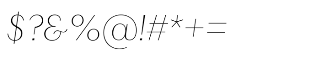 Layfort Plain Thin Italic Font OTHER CHARS