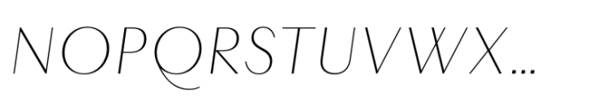 Layfort Plain Thin Italic Font UPPERCASE