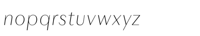 Layfort Plain Thin Italic Font LOWERCASE