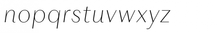 Layfort Thin Italic Font LOWERCASE