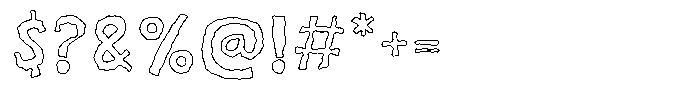 Lazy Paper Cut Lazy Busy Cut Outline Font OTHER CHARS