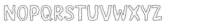 Lazy Paper Cut Lazy Busy Cut Outline Font UPPERCASE