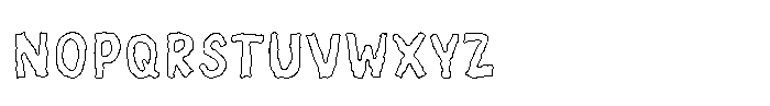 Lazy Paper Cut Lazy Busy Cut Outline Font LOWERCASE