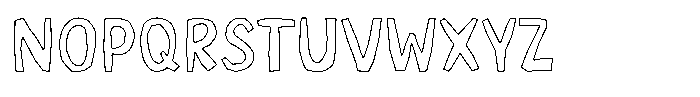 Lazy Paper Cut Outline Font UPPERCASE