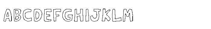 Lazy Paper Cut Outline FONT