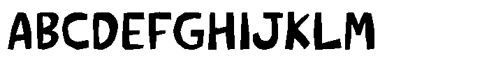 Lazy Paper Cut Regular Font UPPERCASE