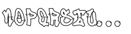 Lazy Street Graffiti Outline Font UPPERCASE