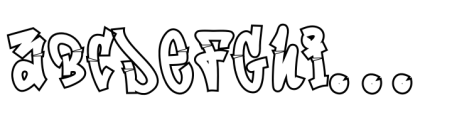 Lazy Street Graffiti Outline FONT