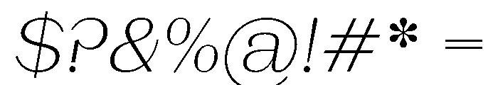 LaPontaise ThinItalic Font OTHER CHARS