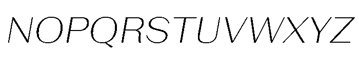 LaPontaise ThinItalic Font UPPERCASE