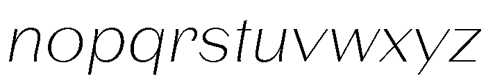 LaPontaise ThinItalic Font LOWERCASE