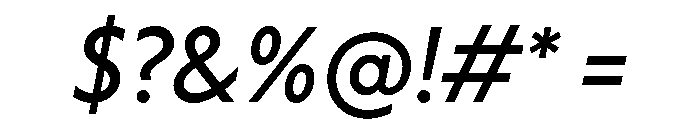 Label BookItalic Font OTHER CHARS