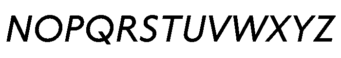 Label BookItalic Font UPPERCASE