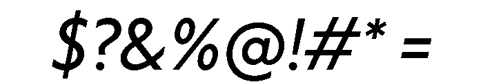 Label Italic Font OTHER CHARS