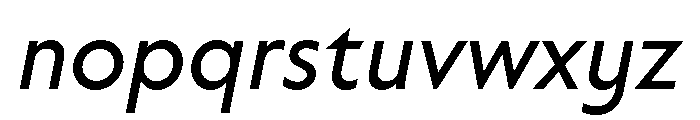 Label Italic Font LOWERCASE