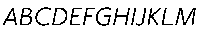 Label LightItalic Font UPPERCASE