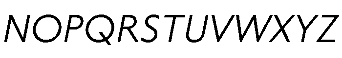 Label LightItalic Font UPPERCASE