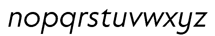 Label LightItalic Font LOWERCASE