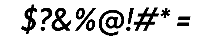 Label MediumItalic Font OTHER CHARS