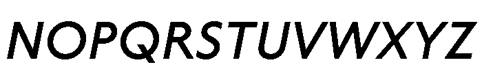 Label MediumItalic Font UPPERCASE