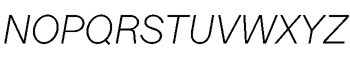 Ladna ExtraLightItalic Font UPPERCASE