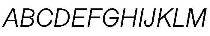Ladna LightItalic Font UPPERCASE
