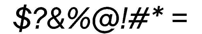 Ladna RegularItalic Font OTHER CHARS