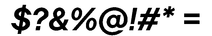 Ladna SemiBoldItalic Font OTHER CHARS