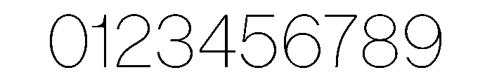 Ladna Thin Font OTHER CHARS