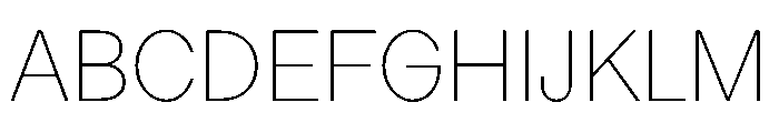 Ladna Thin Font UPPERCASE