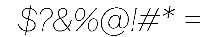 Ladna ThinItalic Font OTHER CHARS