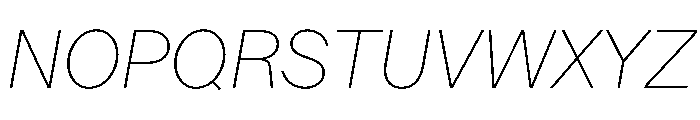Ladna ThinItalic Font UPPERCASE