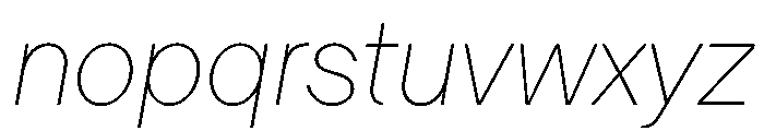 Ladna ThinItalic Font LOWERCASE