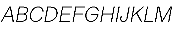 LadnaFaux ExtraLightItalic Font UPPERCASE