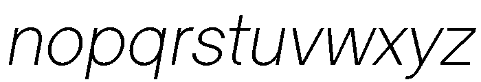 LadnaFaux ExtraLightItalic Font LOWERCASE