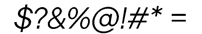 LadnaFaux LightItalic Font OTHER CHARS