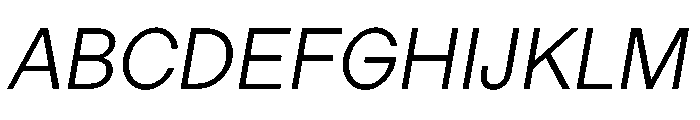 LadnaFaux LightItalic Font UPPERCASE